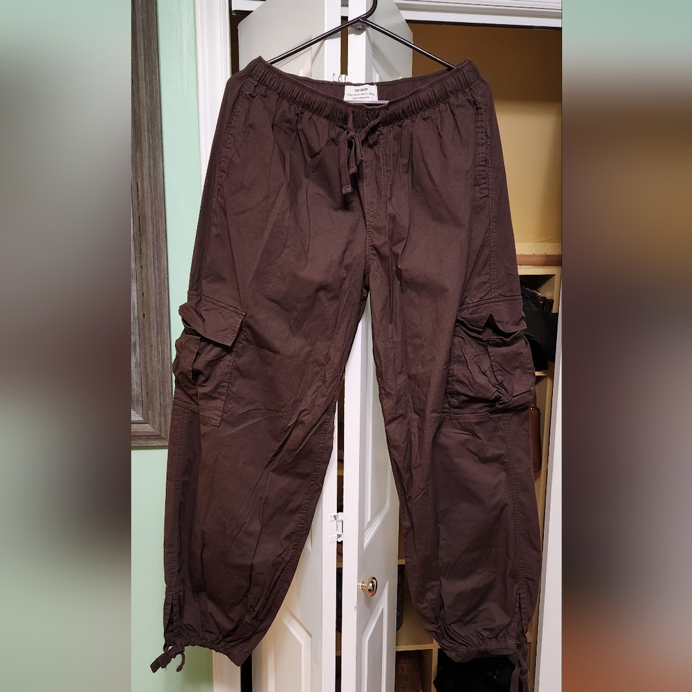 Cotton On Dark Brown Cargo Pants, See Size On Label